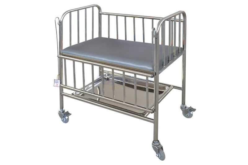 Stainless Steel Double-rocker Baby Bed FYU1804